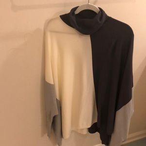 Alfani Colorblock Poncho/Sweater